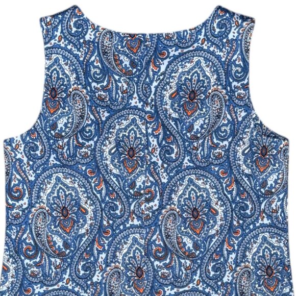 Women's TALBOTS Sleeveless Paisley Dress-‎ Size M - Picture 4 of 8